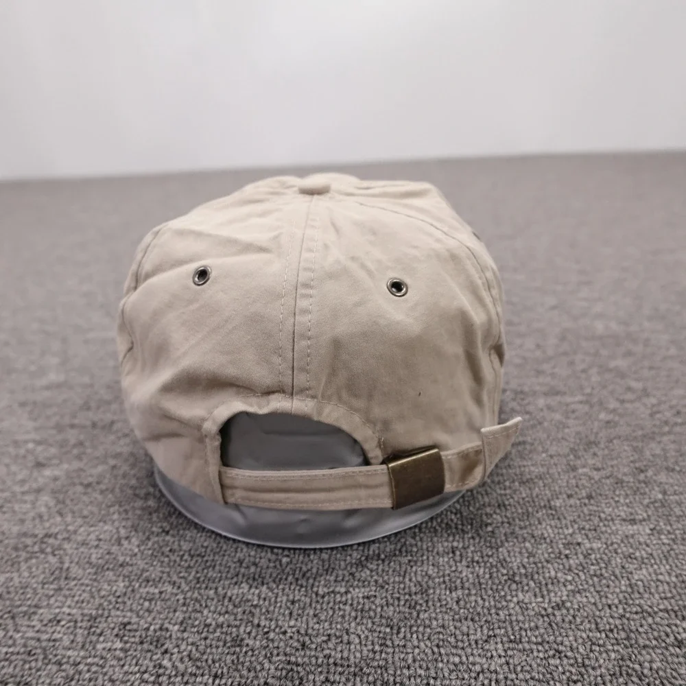 Vintage GAP Hat Cap Strap Back Mens M Beige Twill Baseball Casual Solid